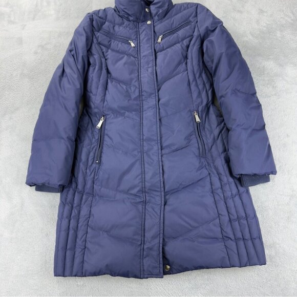 Michael Michael Kors Women's Size XS Purple Long Puffer Jacket Winter Outdoors - Picture 5 of 15